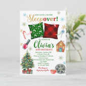 Sleepover Birthday Invitation: Christmas Pajama 招待状 (スタンド正面)