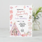 Sleepover Pajama Birthday Party 招待状 (スタンド正面)