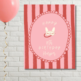 sleepover slumber party birthday girl teen vintage ポスター