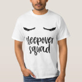 Sleepover Squad Cute Eyelashes Slumber Party  Tシャツ (正面)