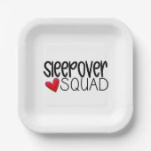 Sleepover Squad Heart Party  ペーパープレート (正面)