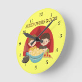 Sleepoversの石 ラウンド壁時計 (傾斜)