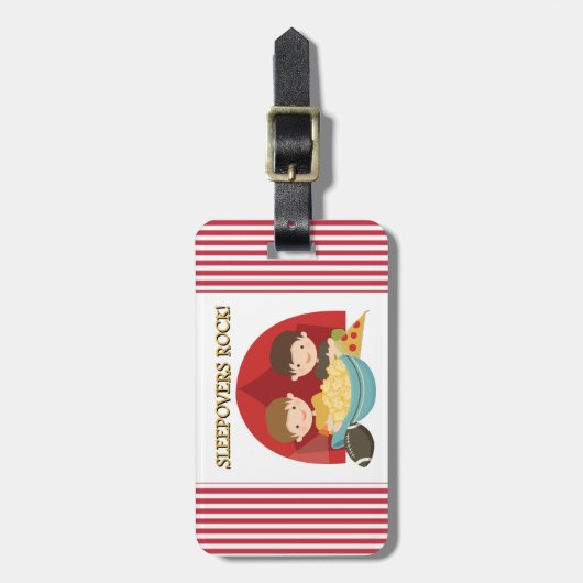 Sleepoversの石 ラゲッジタグ (正面縦)