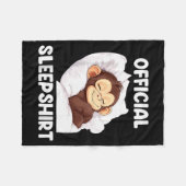 Sleepshirt Cute Sleeng Monkey Animal Lover Pajama  フリースブランケット (正面(横))