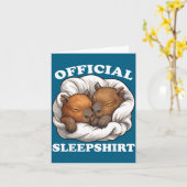 Sleepshirt Funny Capybara Nigh Capybara Lover  カード (黄色い花)