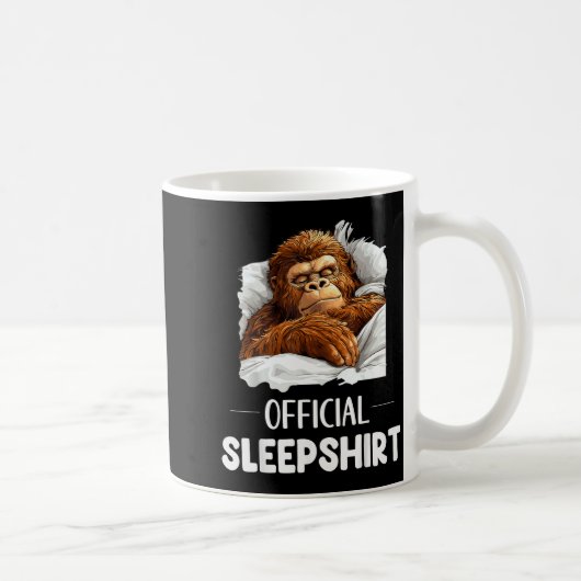 Sleepshirt Sleeng Bigfoot Sasquatch Lovers Pajama  コーヒーマグカップ (右)