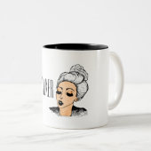 Sleepwalkerの女の子の朝のマグ ツートーンマグカップ (正面右)