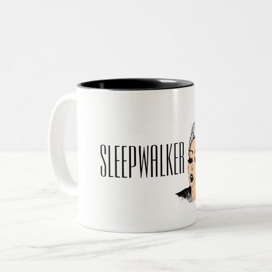 Sleepwalkerの女の子の朝のマグ ツートーンマグカップ (正面左)