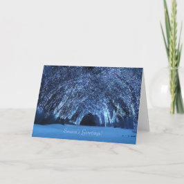 "Sleepwalker木(青い)"クリスマスカード シーズンカード