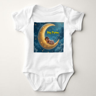 Sleepy baby moon t-shirt (white) ベビーボディスーツ
