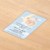 Sleepy Bear Baby Shower Invitation  アクリル招待状 (レイダウン)