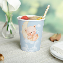 Sleepy Bear Baby Shower Paper Cups 紙コップ
