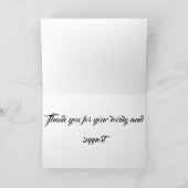 Sleepy Bear Baby Shower Thank You Card サンキューカード (内部)
