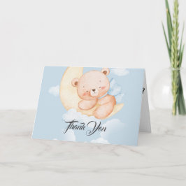 Sleepy Bear Baby Shower Thank You Card サンキューカード
