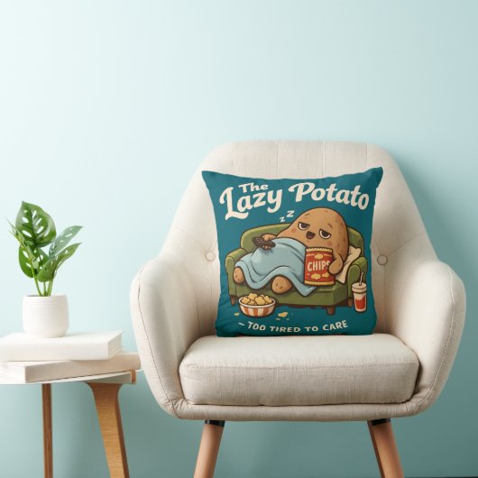 Sleepy Beige Cartoon Potato Sofa Comfort Design クッション (椅子)