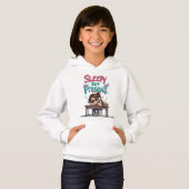 Sleepy But Present | Funny Hoodie for Teen Girls (正面フル)