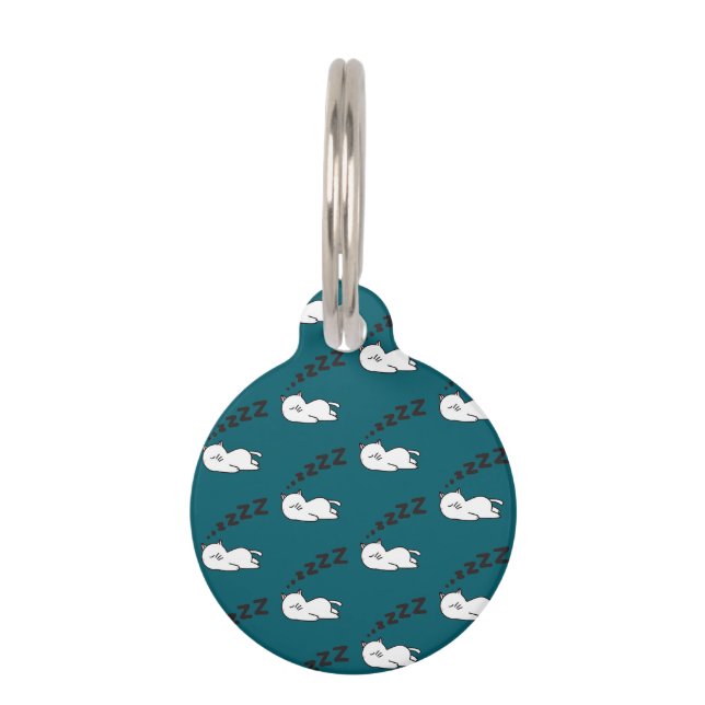 Sleepy cat ペット　ネームタグ (正面)