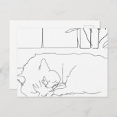 Sleepy Cat ポストカード (正面/裏面)