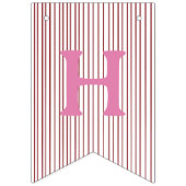 Sleepy Cat 1st Birthday Yellow Stripes バンティングフラッグ (第2の旗)