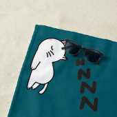 Sleepy Cat Cat ビーチタオル (インサイチュ)