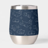 Sleepy Cat Thermal Wine Tumbler – Napping Cat (背面)