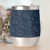Sleepy Cat Thermal Wine Tumbler – Napping Cat