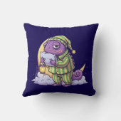 Sleepy Chameleon Wall Clock – Dreamy & Whimsical T クッション (裏面)