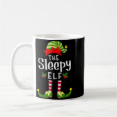 Sleepy Christmas Elf Matching Pajama X-mas Party  コーヒーマグカップ (左)