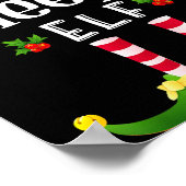 Sleepy Christmas Elf Matching Pajama X-mas Party ポスター (角)