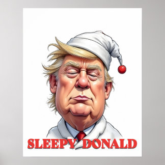 Sleepy Donald – A Subtle Political Caricature ポスター