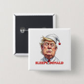 Sleepy Donald – A Subtle Political Caricature 缶バッジ (正面&裏面)