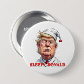 Sleepy Donald – A Subtle Political Caricature 缶バッジ (正面&裏面)