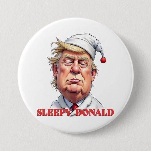 Sleepy Donald – A Subtle Political Caricature 缶バッジ (正面)