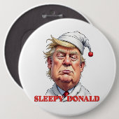 Sleepy Donald – A Subtle Political Caricature 缶バッジ (正面&裏面)