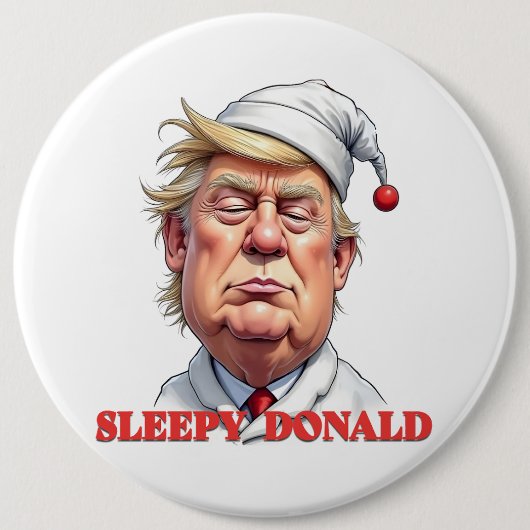 Sleepy Donald – A Subtle Political Caricature 缶バッジ (正面)