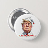 Sleepy Donald – A Subtle Political Caricature 缶バッジ (正面&裏面)