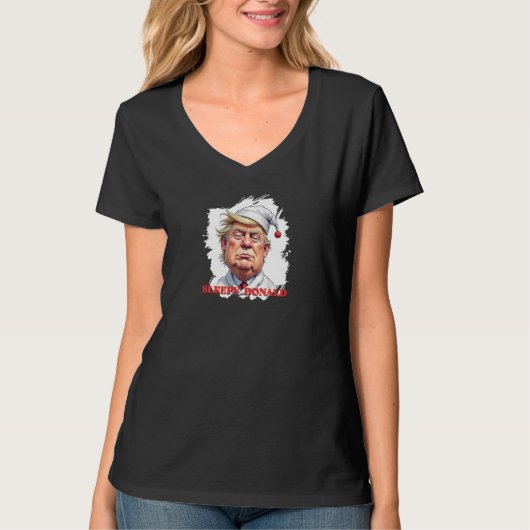 Sleepy Donald – A Subtle Political Caricature Tシャツ (正面)