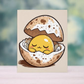 Sleepy Egg Yolk Poster アクリルサイン (ニュートラル)