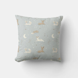 Sleepy Fawn Night Throw Pillow クッション