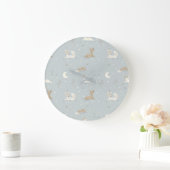 Sleepy Fawn Night Wall Clock ラージ壁時計 (ホーム)