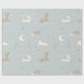 Sleepy Fawn Night Wrapping Paper ラッピングペーパー (フラット)
