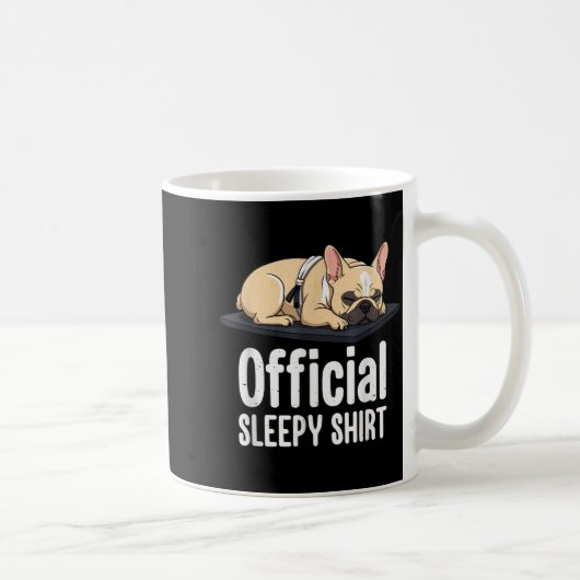Sleepy French Bulldog Funny Dog Lovers Men Women K コーヒーマグカップ (右)