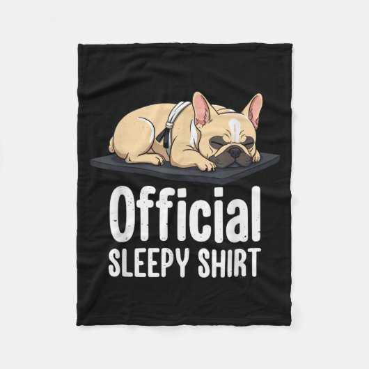 Sleepy French Bulldog Funny Dog Lovers Men Women K フリースブランケット (正面)