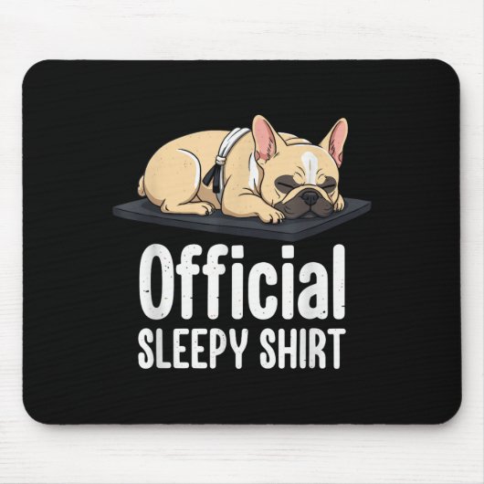 Sleepy French Bulldog Funny Dog Lovers Men Women K マウスパッド (正面)
