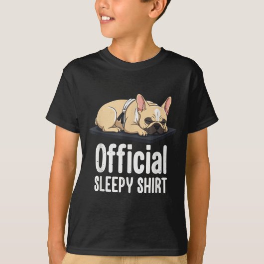 Sleepy French Bulldog Funny Dog Lovers Men Women K Tシャツ (正面)