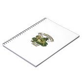 Sleepy Funny Frog St.Patrick's Day ノートブック (左側)