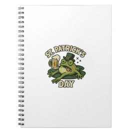 Sleepy Funny Frog St.Patrick's Day ノートブック