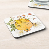 Sleepy Ginger Cat コースター (左側)