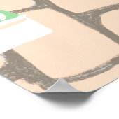 Sleepy Greek Taverna Cat Mediterranean Scene ポスター (角)