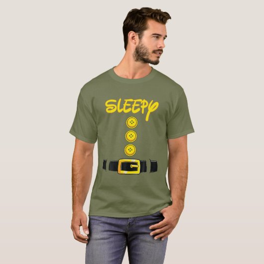 Sleepy Halloween Dwarf Costume Color Matching Tシャツ (正面フル)